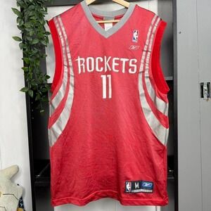 Houston Rockets Jersey Mens Medium Red Silver NBA Basketball Yao Ming 11